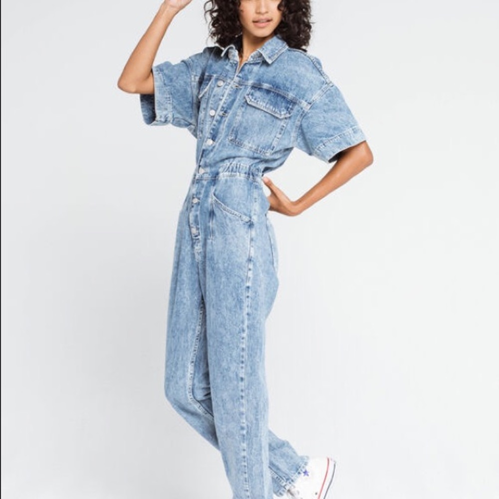 New Free People Denim Jumpsuit Coverall